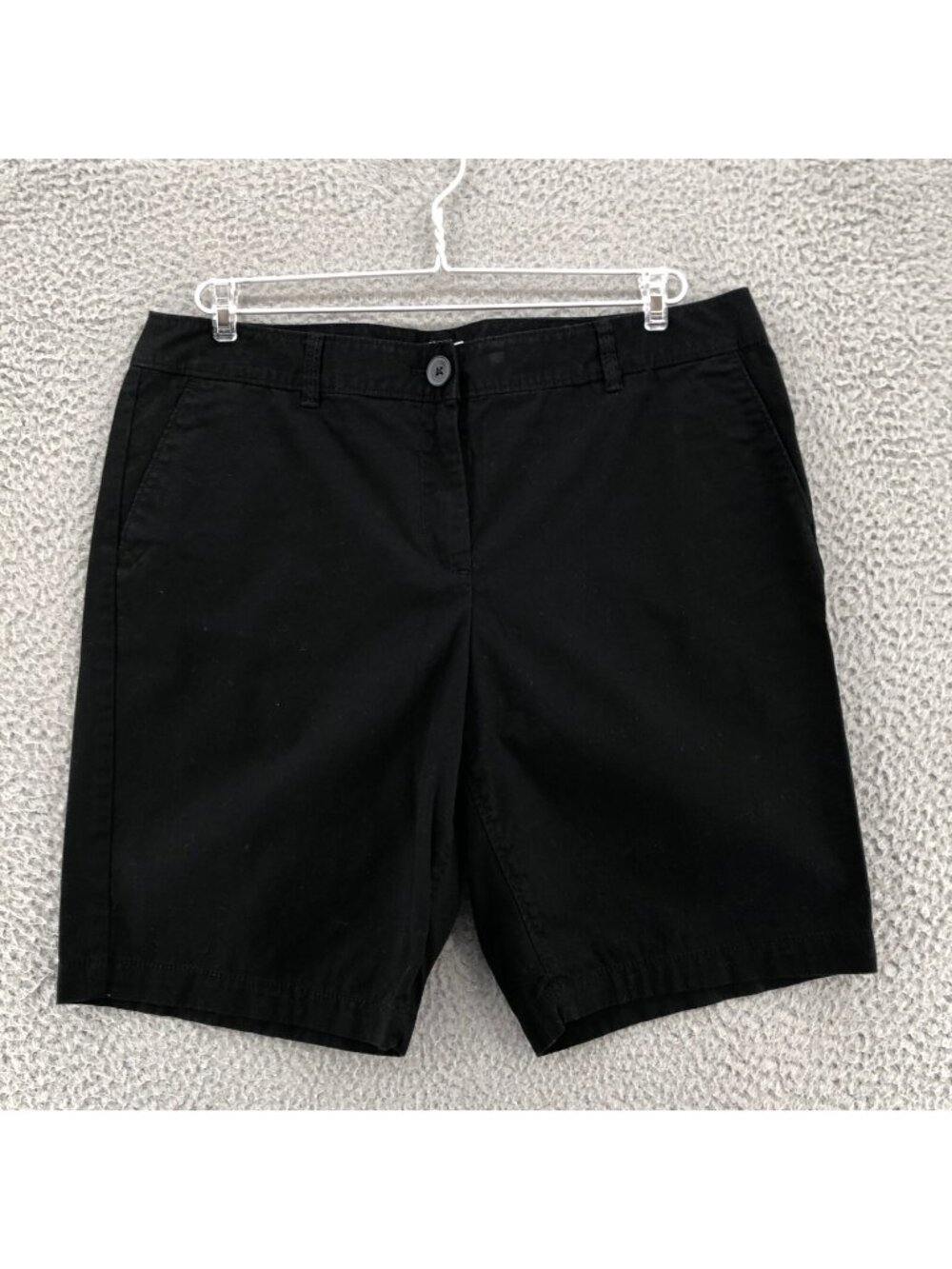 Ann Taylor LOFT Shorts Women 12 Petite Black Original Chino Bermudas Everyday